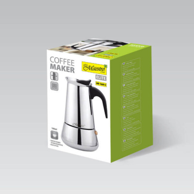 MR-1660-4 Кофеварка гейзерная 200мл "Espresso Moka" 4 порции Maestro