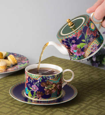 MHCNPO30197 Чайная пара Mix&Match Home Волшебный Дракон, фарфор, фиолетовая