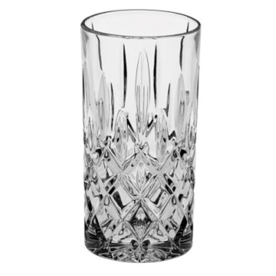 990/21101/52820/280-6  Стаканы хрустальные высокие 380мл 6 штук, Crystal BOHEMIA, серия "Sheffield"